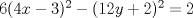 TEX: $\ 6(4x-3)^2-(12y+2)^2=2 $