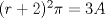 TEX: $(r + 2)^2\pi = 3A$