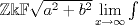 TEX: <br />$\mathbb{Z}\Bbbk \mathbb{F}\sqrt {a^2  + b^2 } \mathop {\lim }\limits_{x \to \infty } \int {} $<br />