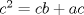 TEX: $c^2=cb+ac$