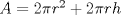 TEX: $A = 2 \pi r^2 + 2 \pi r h $