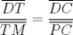 TEX: $\dfrac{\overline{DT}}{\overline{TM}} = \dfrac{\overline{DC}}{\overline{PC}}$