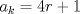 TEX: $ a_k=4r+1 $