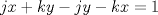 TEX: $jx + ky - jy - kx = 1$