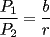 TEX: \[<br />\frac{{P_1 }}<br />{{P_2 }} = \frac{b}<br />{r}<br />\]