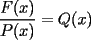 TEX: $\dfrac{F(x)}{P(x)}=Q(x)$