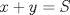 TEX: $x+y=S$