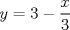 TEX: \[y = 3 - \frac{x}{3}\]<br />