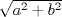 TEX: $\<br />\sqrt {a^2  + b^2 } <br />\<br />$