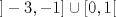 TEX: % MathType!MTEF!2!1!+-<br />% feaaguart1ev2aaatCvAUfeBSjuyZL2yd9gzLbvyNv2CaerbuLwBLn<br />% hiov2DGi1BTfMBaeXatLxBI9gBaerbd9wDYLwzYbItLDharqqtubsr<br />% 4rNCHbGeaGqiVu0Je9sqqrpepC0xbbL8F4rqqrFfpeea0xe9Lq-Jc9<br />% vqaqpepm0xbba9pwe9Q8fs0-yqaqpepae9pg0FirpepeKkFr0xfr-x<br />% fr-xb9adbaqaaeGaciGaaiaabeqaamaabaabaaGcbaGaaiyxaiabgk<br />% HiTiaaiodacaGGSaGaeyOeI0IaaGymaiaac2facqGHQicYcaGGBbGa<br />% aGimaiaacYcacaaIXaGaai4waaaa!4139!<br />\[] - 3, - 1] \cup [0,1[\]<br />