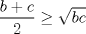 TEX: $\dfrac{b+c}{2} \ge \sqrt{bc}$