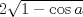 TEX: $2\sqrt{1-\cos a}$