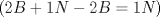 TEX: $(2B+1N-2B=1N)$