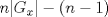 TEX:  $n|G_{x}|-(n-1)  $ 