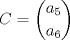 TEX: $$C=\dbinom{a_{5}}{a_{6}}$$