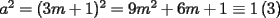 TEX: $a^2=(3m+1)^2=9m^2+6m+1 \equiv 1\left( 3 \right)$