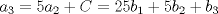 TEX: $$a_{3}=5a_{2}+C=25b_{1}+5b_{2}+b_{3}$$