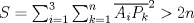 TEX: $S=\sum_{i=1}^{3} \sum_{k=1}^{n} \overline{A_{i}P_{k}}^2>2n$