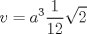 TEX: $$<br />v = a^3 \frac{1}<br />{{12}}\sqrt 2 <br />$$