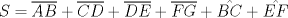 TEX: $S=\overline{AB}+\overline{CD}+\overline{DE}+\overline{FG}+\hat{BC}+\hat{EF}$