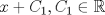 TEX: $$x + C_1 ,C_1  \in {\Bbb R}$$