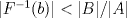 TEX: $|F^{-1}(b)| < |B|/|A|$