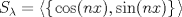 TEX: \[<br />S_\lambda   = \langle \left\{ {\left. {\cos (nx),\sin (nx)} \right\}} \right.\rangle <br />\]