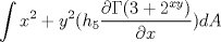 TEX: $$<br />\int {x^2  + y^2 (h_5 \frac{{\partial \Gamma (3 + 2^{xy} )}}{{\partial x}})dA} <br />$$