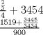 TEX: \[<br />\begin{array}{l}<br /> \frac{{\frac{2}{3}}}{4} + 3454 \\ <br /> \frac{{1519 + \frac{{3445}}{{3434}}}}{{900}} \\ <br /> \end{array}<br />\]<br />