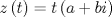 TEX: $z\left( t \right) = t\left( {a + bi} \right)$