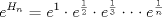 TEX: \[<br />e^{H_n }  = e^1  \cdot e^{\frac{1}<br />{2}}  \cdot e^{\frac{1}<br />{3}}  \cdot  \cdot  \cdot e^{\frac{1}<br />{n}} <br />\]<br />