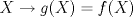 TEX: $X\rightarrow g(X)=f(X)$