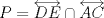 TEX: $P=\overleftrightarrow{DE}\cap\overleftrightarrow{AC}$