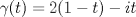 TEX: $\gamma(t) = 2(1-t) - it$