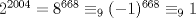 TEX: $2^{2004}=8^{668}\equiv_9(-1)^{668}\equiv_91$