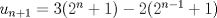 TEX: $u_{n+1} = 3(2^n +1) - 2(2^{n-1}+1)$