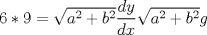 TEX: \[<br />6*9 = \sqrt {a^2  + b^2 } \frac{{dy}}{{dx}}\sqrt {a^2  + b^2 } g<br />\]<br />