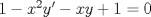 TEX: $1-x^2y'-xy+1=0$