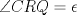 TEX: $\angle{CRQ}=\epsilon$