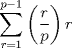 TEX: <br />$$<br />\sum_{r=1}^{p-1}\left(\frac{r}{p}\right)r<br />$$<br />