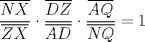 TEX: $\dfrac{\overline{NX}}{\overline{ZX}}\cdot \dfrac{\overline{DZ}}{\overline{AD}}\cdot \dfrac{\overline{AQ}}{\overline{NQ}} = 1$