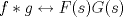 TEX: $f*g\leftrightarrow F(s)G(s)$