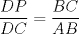 TEX: $$\dfrac{DP}{DC}=\dfrac{BC}{AB}$$