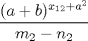 TEX: $\dfrac{(a+b)^{x_{12}+a^2}}{m_2-n_2}$