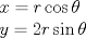 TEX: $\\ x=r\cos\theta \\<br />y= 2r\sin\theta$