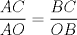 TEX: $\dfrac{AC}{AO} = \dfrac{BC}{OB}$