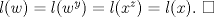 TEX: $l(w)=l(w^y)=l(x^z)=l(x).\ \Box$