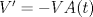 TEX: $V'=-VA(t)$