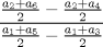 TEX: $$\frac{\frac{a_{2}+a_{6}}{2}-\frac{a_{2}+a_{4}}{2}}{\frac{a_{1}+a_{5}}{2}-\frac{a_{1}+a_{3}}{2}}$$