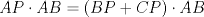 TEX: $AP \cdot AB=(BP+CP) \cdot AB$